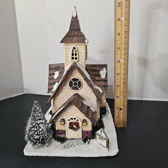 🎁 Silvestri Hearthstone Village "Hearthston Chapel" Holiday Christmas Vintage - Picture 12 of 15